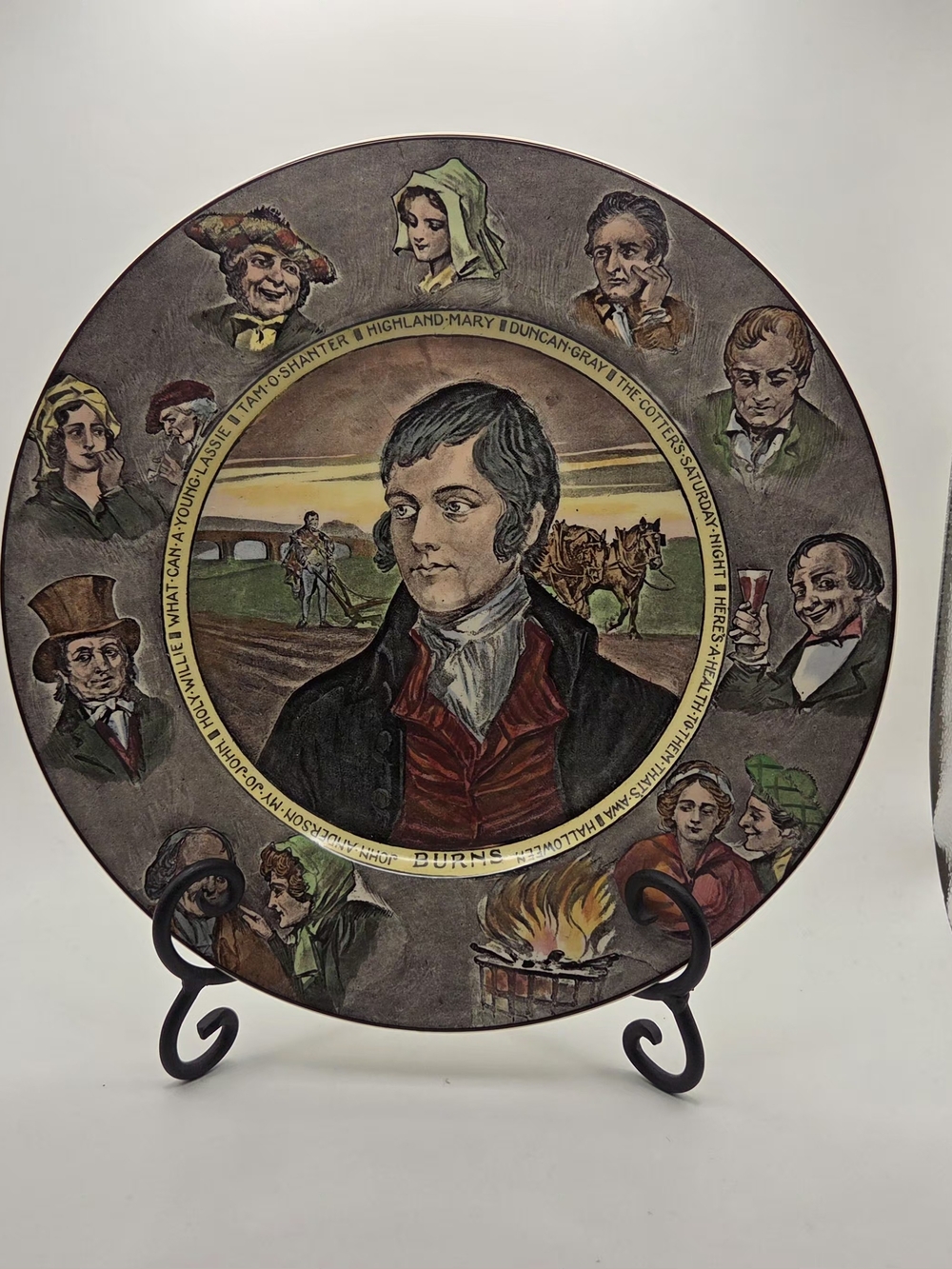Royal Doulton Robert Burns Plate D6344 Vintage Excellent Condition